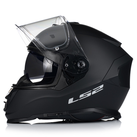 KASK MOTOCYKLOWY LS2 FF800 STORM II CZARNY MATT + ZŁOTA SZYBA LUSTRZANA