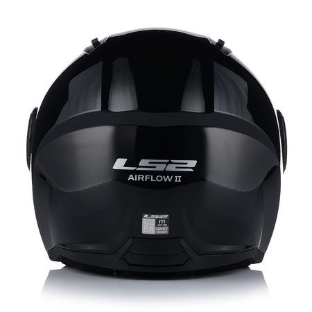 OTWARTY KASK MOTOCYKLOWY LS2 OF616 AIRFLOW II CZARNY POŁYSK SKUTER CHOPPER