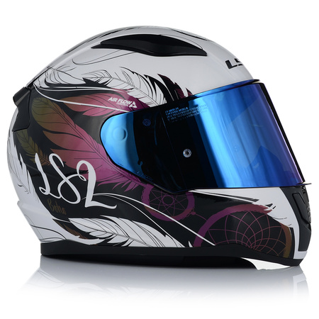 KASK MOTOCYKLOWY LS2 FF353 RAPID II BOHO DAMSKI 22.06 + NIEBIESKA SZYBA