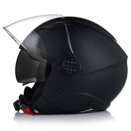 KASK MOTOCYKLOWY OTWARTY VITO SARENTA Z BLENDĄ + INTERKOM VITO BLUETOOTH
