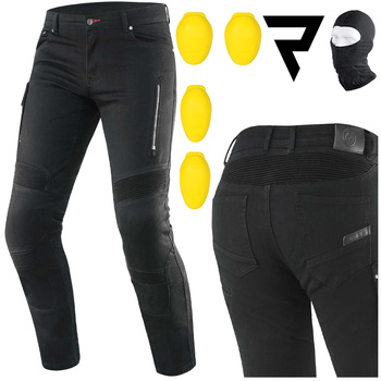 SPODNIE MOTOCYKLOWE | REBELHORN VANDAL BLACK | JEANSY MĘSKIE + GRATISY 40/34