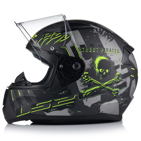 KASK MOTOCYKLOWY LS2 FF353 RAPID II PIRATES ECE 22.06 + CIEMNA SZYBA
