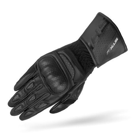 RĘKAWICE MOTOCYKLOWE | SHIMA STX 2.0 BLACK | DAMSKIE SKÓRZANE DŁUGIE +GRATIS 