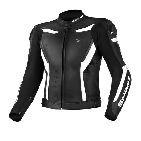 KURTKA MOTOCYKLOWA | SHIMA CHASE WHITE | MĘSKA SKÓRZANA SPORTOWA + GRATIS