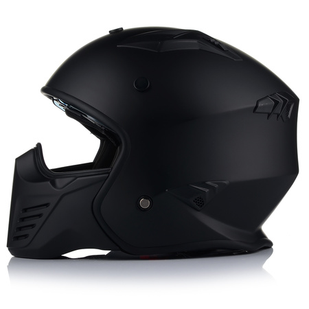 KASK MOTOCYKLOWY | VITO BRUZANO MAT | OTWARTY + ODPINANA SZCZĘKA + BLENDA