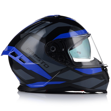 KASK MOTOCYKLOWY | VITO PRESTO BLUE | INTEGRALNY SYSTEM PINLOCK + BLENDA