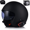 KASK MOTOCYKLOWY LS2 OF599 SPITFIRE MATT BLACK + INTERKOM VITO BLUETOOTH