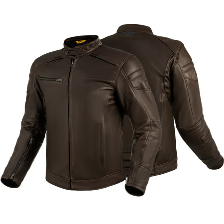 KURTKA MOTOCYKLOWA | SHIMA BLAKE BROWN | MĘSKA SKÓRZANA VINTAGE + GRATIS