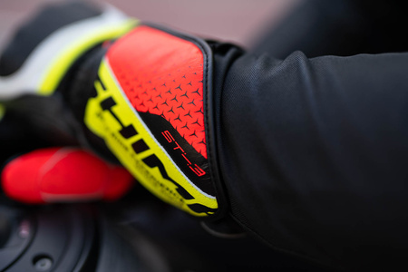 RĘKAWICE MOTOCYKLOWE | SHIMA ST-3 FLUO | DŁUGIE SKÓRZANE SPORTOWE + GRATIS