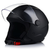 KASK MOTOCYKLOWY OTWARTY VITO UNO CZARNY MATT SKUTER CHOPPER  + 2x SZYBA