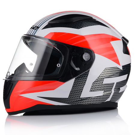 KASK MOTOCYKLOWY LS2 FF353 RAPID II GRID CZERWONY SYSTEM PINLOCK ECER 22.06