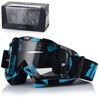 GOGLE MOTOCYKLOWE IMX MUD NIEBIESKIE ANTYPARA ANTIFOG CROSS QUAD ATV