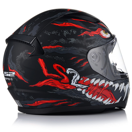 KASK MOTOCYKLOWY LS2 FF353 RAPID II KAIJU MATOWY SYSTEM PINLOCK ECER 22.06