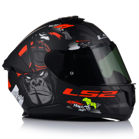 KASK MOTOCYKLOWY LS2 FF808 STREAM II MONKEY BLENDA + PRZYCIEMNIANA SZYBA