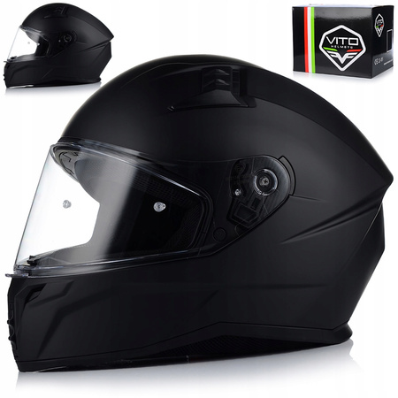 Kask motocyklowy VITO MARELLI Matt Black – integralny, przygotowany pod Pinlock