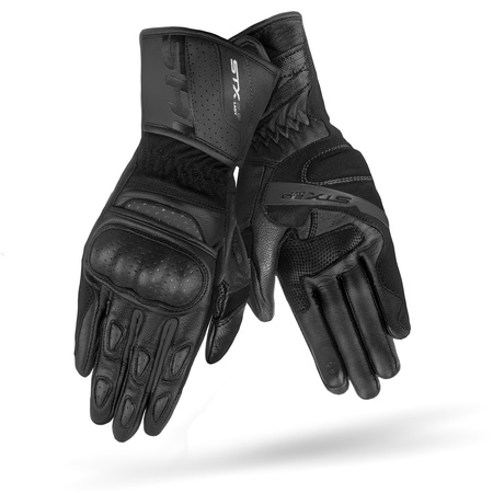 RĘKAWICE MOTOCYKLOWE | SHIMA STX 2.0 BLACK | DAMSKIE SKÓRZANE DŁUGIE +GRATIS