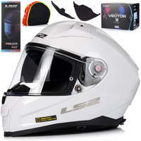 KASK MOTOCYKLOWY LS2 FF811 VECTOR II WŁÓKNO SZKLANE + PINLOCK + BLENDA