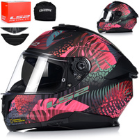 KASK MOTOCYKLOWY LS2 FF808 STREAM II JUNGLE KEVLAR SYSTEM PINLOCK + BLENDA