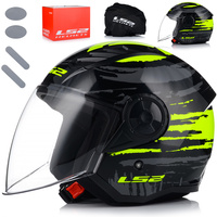 OTWARTY KASK MOTOCYKLOWY LS2 OF616 AIRFLOW II BRUSH LEKKI NA SKUTER CHOPPER
