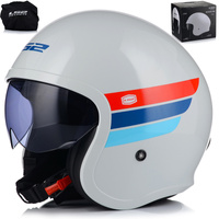 KASK MOTOCYKLOWY LS2 OF599 SPITFIRE RETRO OTWARTY NA SKUTER CHOPPER +BLENDA
