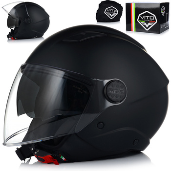 KASK MOTOCYKLOWY OTWARTY | VITO SARENTA | SKUTER CHOPPER ECE 22.06 + BLENDA