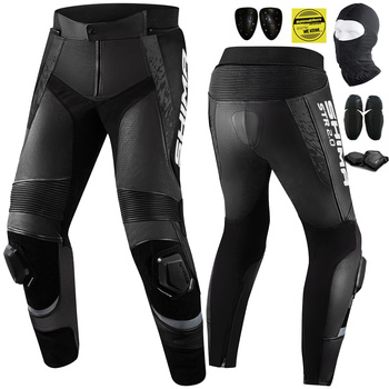 SPODNIE MOTOCYKLOWE | SHIMA STR 2.0 | MĘSKIE SKÓRZANE SPORTOWE + GRATISY