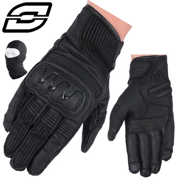 RĘKAWICE MOTOCYKLOWE | OZONE TOWN II | KRÓTKIE MIEJSKIE SKÓRZANE + GRATIS