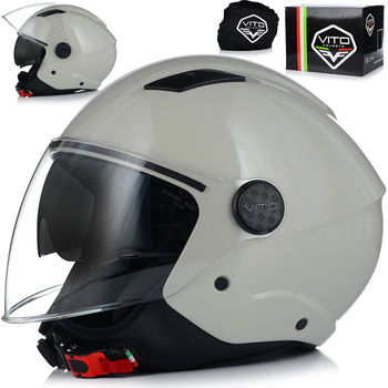 KASK MOTOCYKLOWY OTWARTY | VITO SARENTA | SKUTER CHOPPER ECE 22.06 + BLENDA