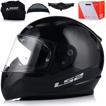 KASK MOTOCYKLOWY LS2 FF353 RAPID II CZARNY POŁYSK SYSTEM PINLOCK MĘSKI