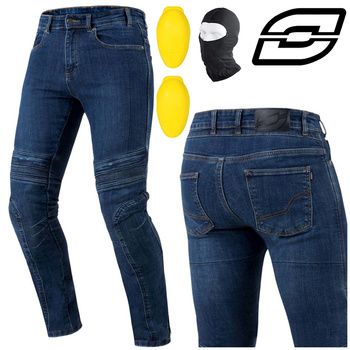 SPODNIE MOTOCYKLOWE | OZONE HORNET | MĘSKIE JEANSY ARAMIDOWE + GRATIS