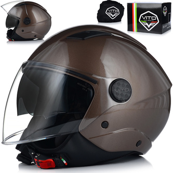 KASK MOTOCYKLOWY OTWARTY | VITO SARENTA | SKUTER CHOPPER ECE 22.06 + BLENDA