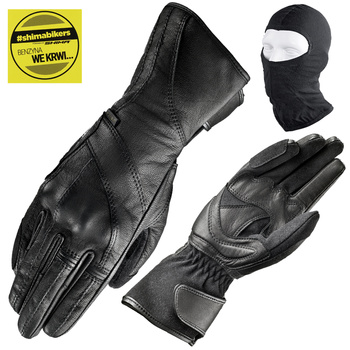 RĘKAWICE MOTOCYKLOWE | SHIMA UNICA BLACK | DAMSKIE DŁUGIE + GRATIS