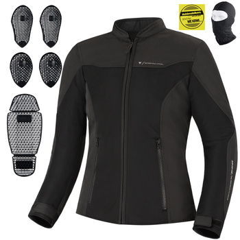KURTKA MOTOCYKLOWA | SHIMA OPENAIR LADY BLACK | DAMSKA LETNIA MESH + GRATIS