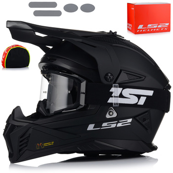 KASK MOTOCYKLOWY | LS2 MX708 FAST II + GOGLE | LEKKI ENDURO CROSS QUAD ATV