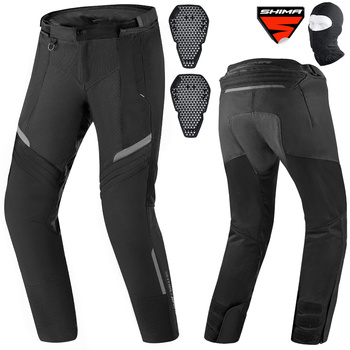 SPODNIE MOTOCYKLOWE | SHIMA RUSH 2.0 BLK VENT | MĘSKIE WODOODPORNE + GRATIS