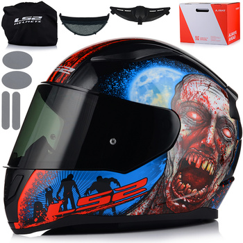 KASK MOTOCYKLOWY LS2 FF353 RAPID II ZOMBIE 06 + LEKKO PRZYCIEMNIANA SZYBA