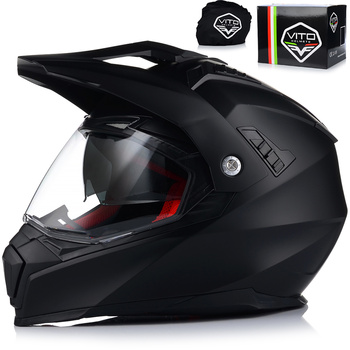 KASK MOTOCYKLOWY | VITO MOLINO MAT | ENDURO CROSS QUAD ATV + SZYBA + BLENDA
