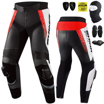 SPODNIE MOTOCYKLOWE | SHIMA STR 2.0 | MĘSKIE SKÓRZANE SPORTOWE + GRATISY