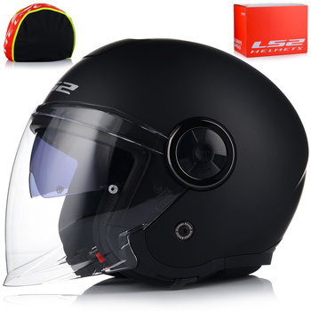 OTWARTY KASK MOTOCYKLOWY LS2 OF620 CLASSY II CZARNY MATT 22.06 + BLENDA