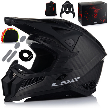 KASK MOTOCYKLOWY LS2 MX703 CARBON X-FORCE MATT ENDURO CROSS QUAD ATV 
