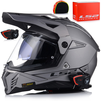 KASK MOTOCYKLOWY  LS2 MX702 PIONEER ENDURO CROSS + INTERKOM VITO BLUETOOTH