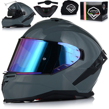 KASK MOTOCYKLOWY | VITO PRESTO NARDO | INTEGRALNY + TĘCZOWA SZYBA + BLENDA 2XL