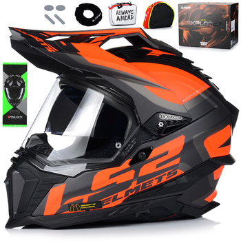 KASK MOTOCYKLOWY LS2 MX701 EXPLORER CROSS QUAD ATV + PINLOCK + BLENDA 22.06 