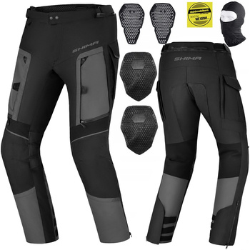 SPODNIE MOTOCYKLOWE | SHIMA HERO 2.0 | MĘSKIE WODOODPORNE + OCHRANIACZE CE