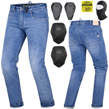 SPODNIE MOTOCYKLOWE | SHIMA DEVON | MĘSKIE JEANSY + OCHRANIACZE + GRATIS