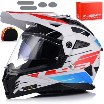 KASK MOTOCYKLOWY LS2 MX702 PIONEER ENDURO CROSS QUAD ATV + SZYBA + BLENDA