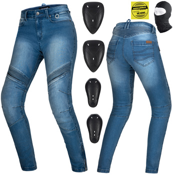 SPODNIE MOTOCYKLOWE | SHIMA JESS | DAMSKIE JEANSY + OCHRANIACZE + GRATIS