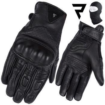 RĘKAWICE MOTOCYKLOWE | REBELHORN THUG II BLK | MĘSKIE WENTYLOWANE + GRATISY