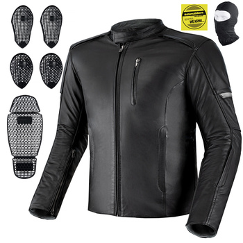 KURTKA MOTOCYKLOWA | SHIMA HUNTER+ BLACK | MĘSKA SKÓRZANA VINTAGE + GRATIS