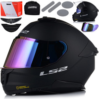 KASK MOTOCYKLOWY LS2 FF808 STREAM II CZARNY MAT MĘSKI BLENDA + TĘCZOWA SZYBA